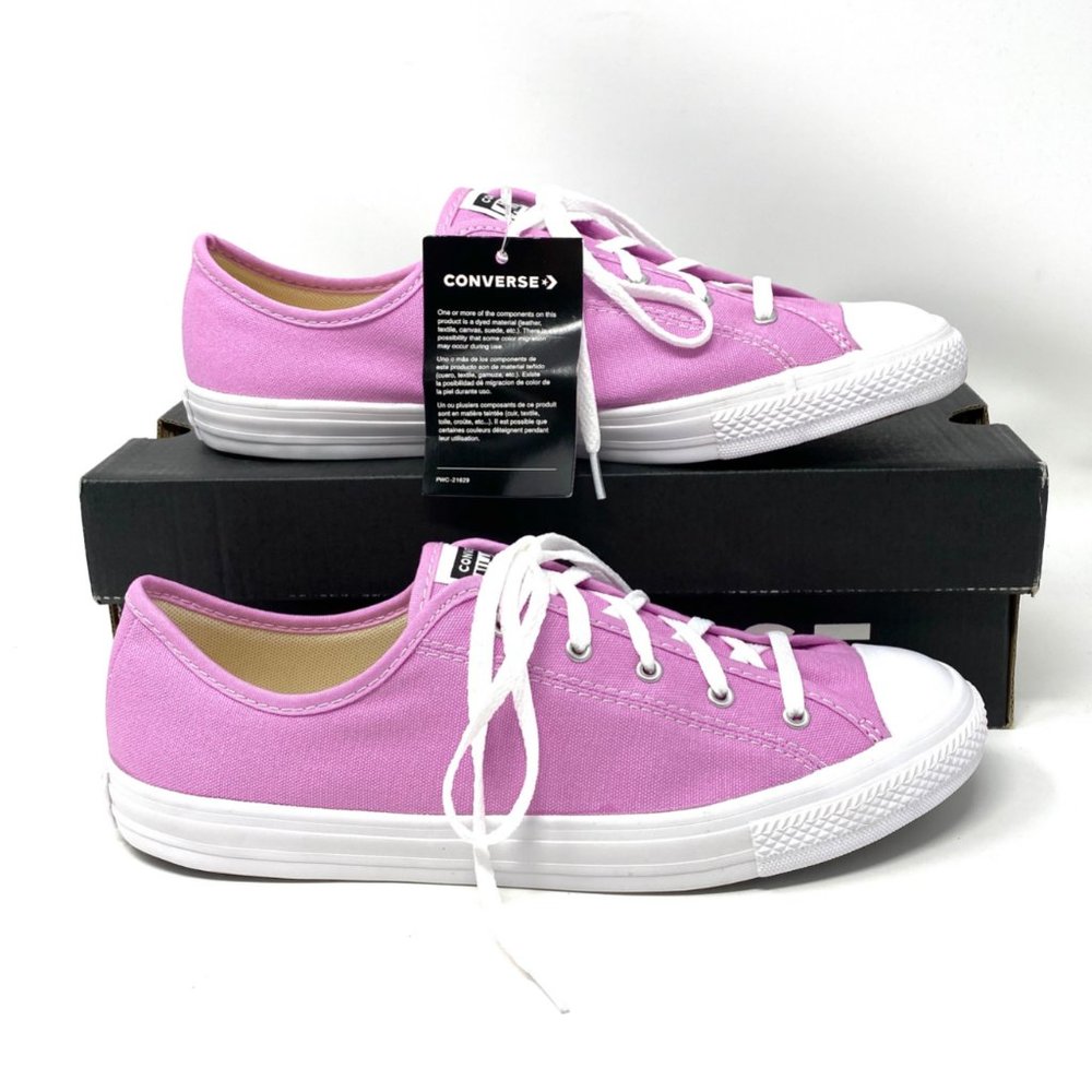 Converse CTAS Dainty Canvas Skate Sneakers Low Top Pink Shoes Women Size 566769F - Picture 10 of 11